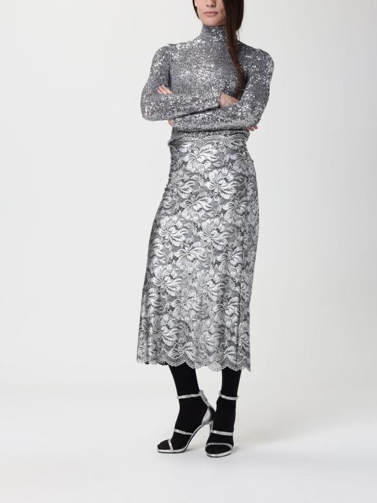 25FW 파코라반 롱 스커트 25AJJU598PA0244 V912 Black - PACO RABANNE