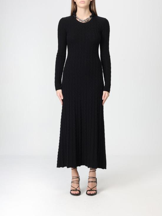 25FW 파코라반 롱 원피스 25AMRO154ML0320 P001 Black