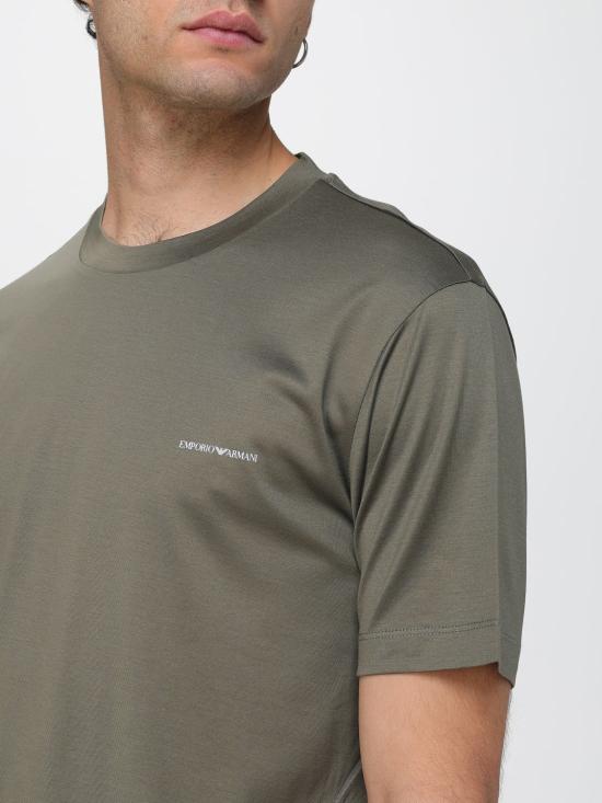 25FW 엠포리오 아르마니 반팔 티셔츠 8N1TD81JUVZ U7042 Forest Green - EMPORIO ARMANI