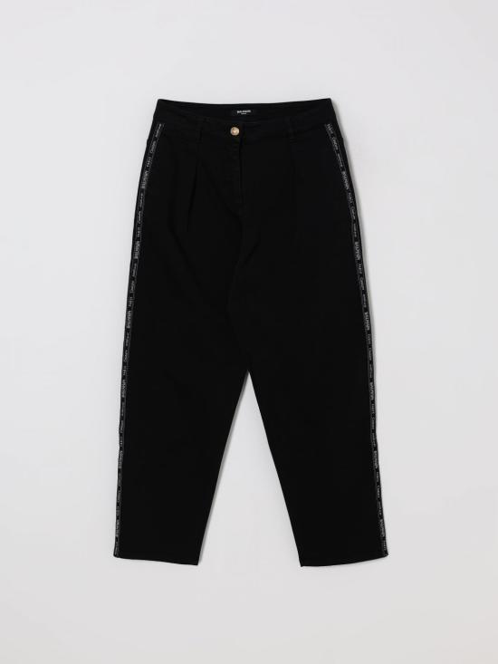 25FW [키즈] 발망 스트레이트 팬츠 BX6B70D0039 930NE Black