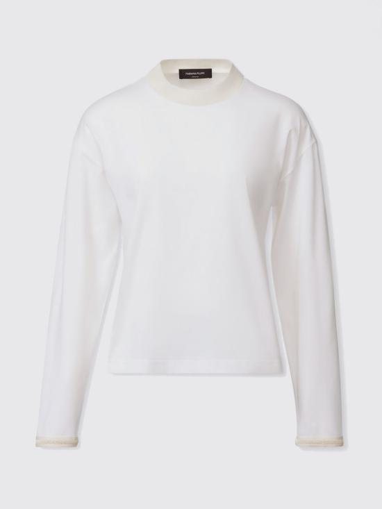 25FW 파비아나 필리피 저지 탑 JED225F861L696 21 White - FABIANA FILIPPI