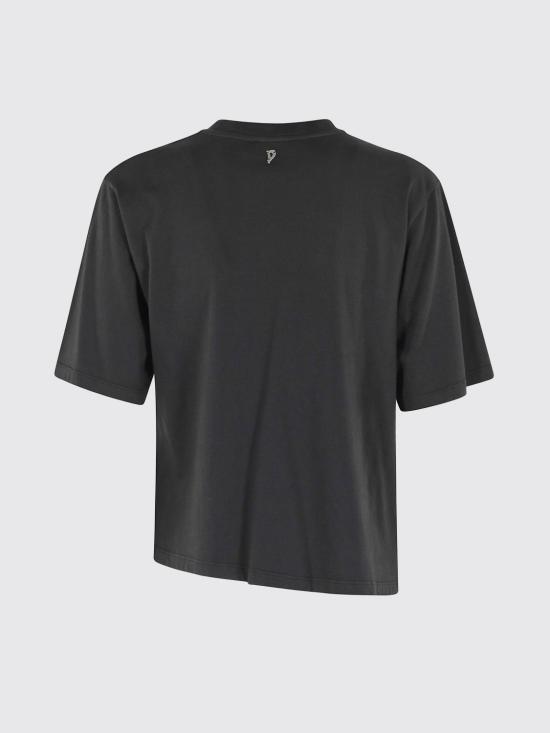 25FW 돈답 반팔 티셔츠 DS037JF0351DPTD 999 Black - DONDUP