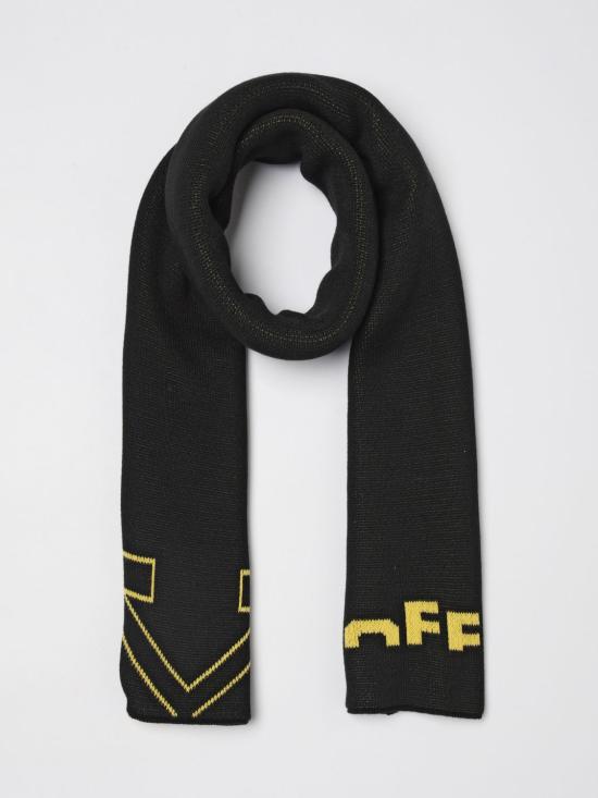 25FW [키즈] 오프화이트 스카프 OBMA001F25KNI001 1018 Black - OFF WHITE