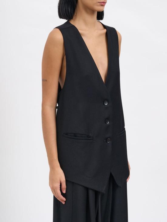 25FW 안드레아 야코브 베스트 25WDUC17 VIRGINWOOL Black - ANDREA YA'AQOV