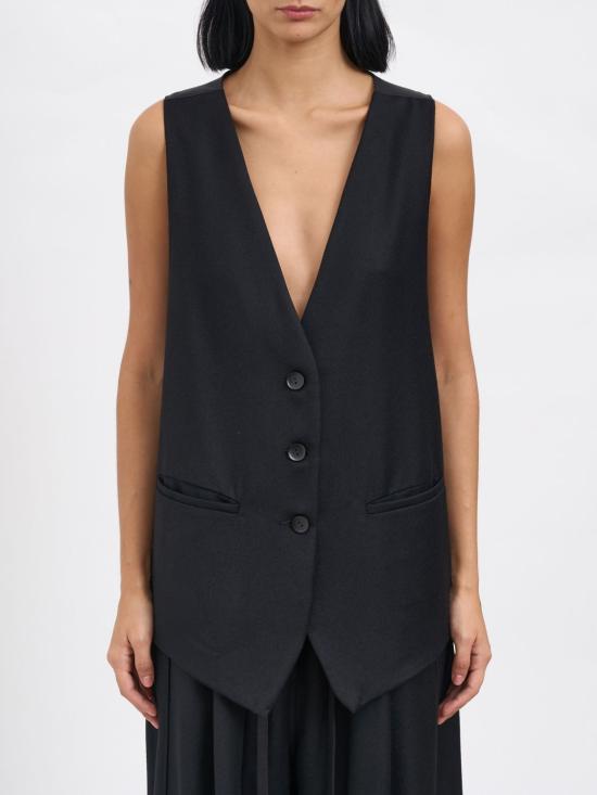 25FW 안드레아 야코브 베스트 25WDUC17 VIRGINWOOL Black