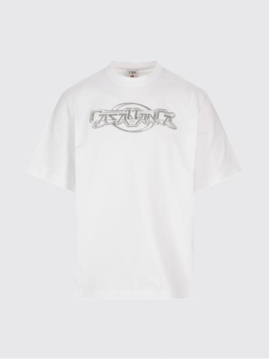 25FW 카사블랑카 반팔 티셔츠 MAW2JTS044 06 White