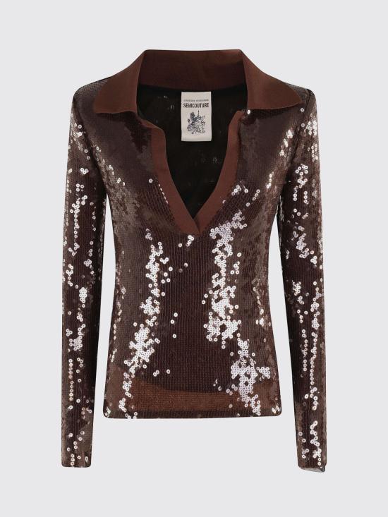 25FW 세미쿠튀르 폴로 티셔츠 Y5WP30 U89 Brown