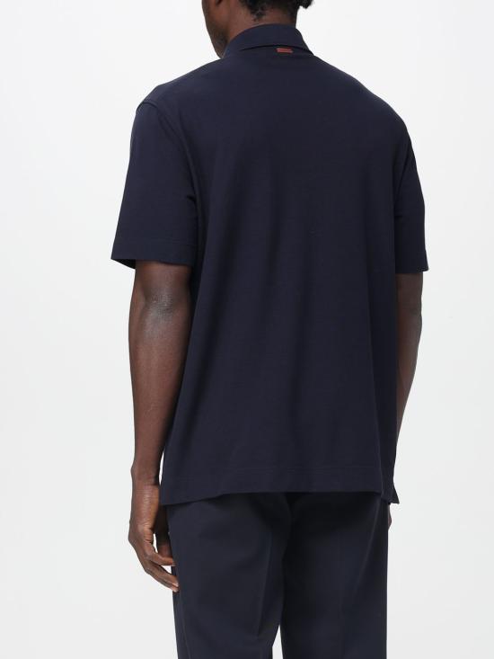 25FW 에르메네질도제냐 폴로 티셔츠 UG392A2G752B09 001 Blue - ERMENEGILDO ZEGNA