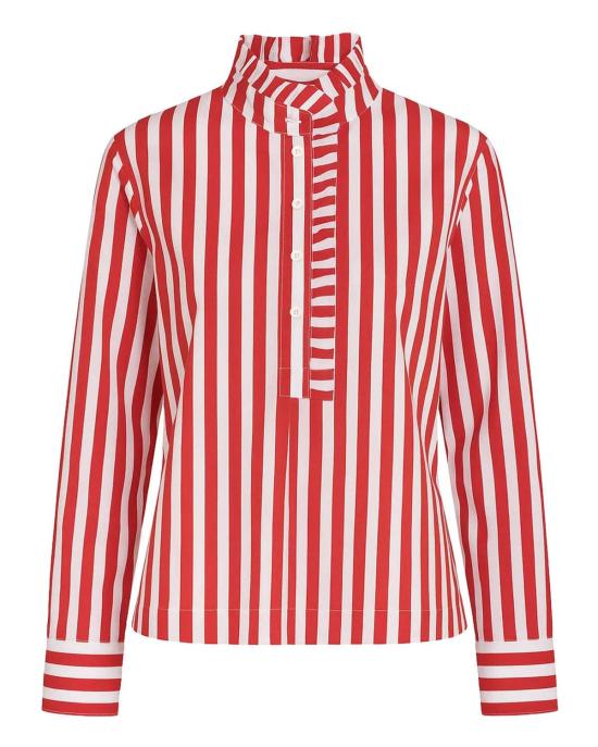  시레나 블라우스 아네트 탑 레드 스트라이프