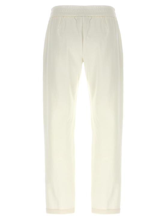 26SS 브루넬로 쿠치넬리 스트레이트 팬츠 MH827FB799C600 White - BRUNELLO CUCINELLI