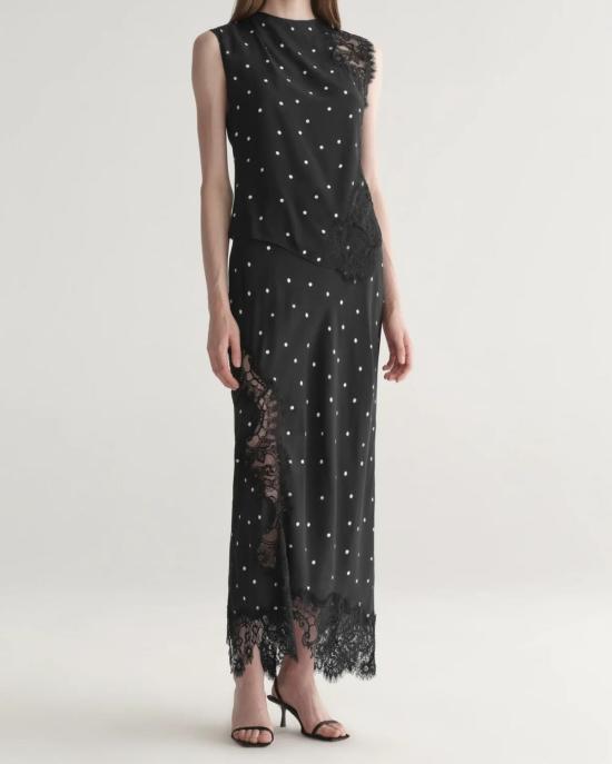  에이엘씨 블라우스 A.L.C. 그레이시 탑 블랙/크림 - A.L.C.