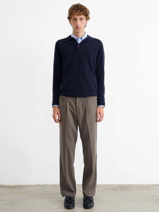  에드몬드 스튜디오 폴로 티셔츠 울 폴로 - EDMMOND STUDIOS