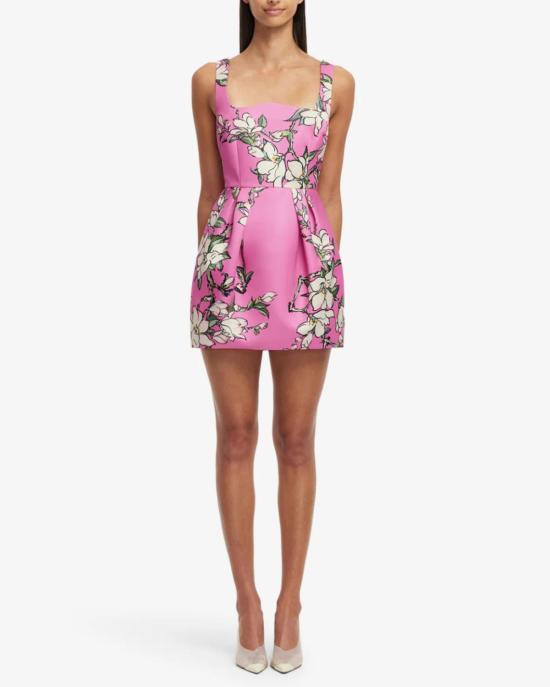  레오 린 숏 원피스 파이퍼 미니 드레스 핑크 매그놀리아 프린트 - LEO LIN