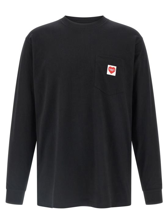 25FW 칼하트 WIP 긴팔 티셔츠 I0353001V2XX BLACK RED DOM