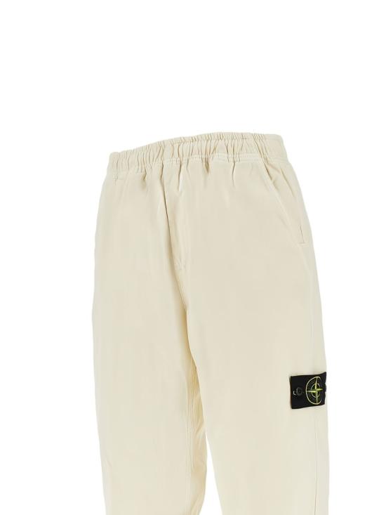 25FW 스톤 아일랜드 3100009 파나마 코튼 올드 이펙트 루즈핏 조거 트레이닝/조거 팬츠 K2S15 3100009 S0184 V0193 White - STONE ISLAND