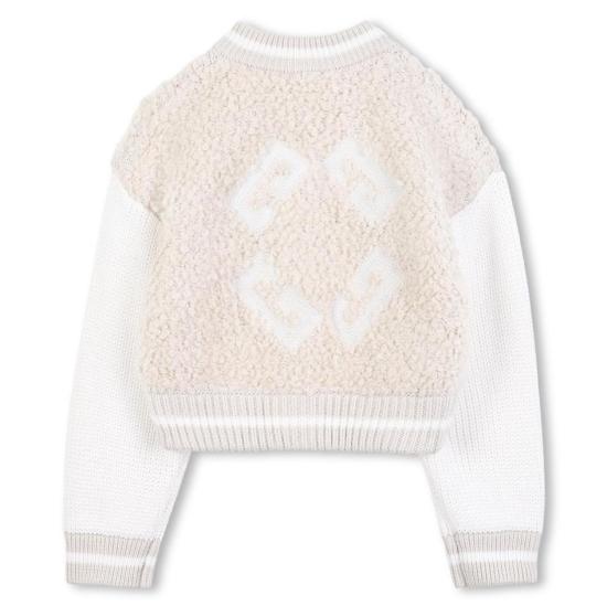 25FW [키즈] 지방시 가디건 H30994 184 Beige - GIVENCHY