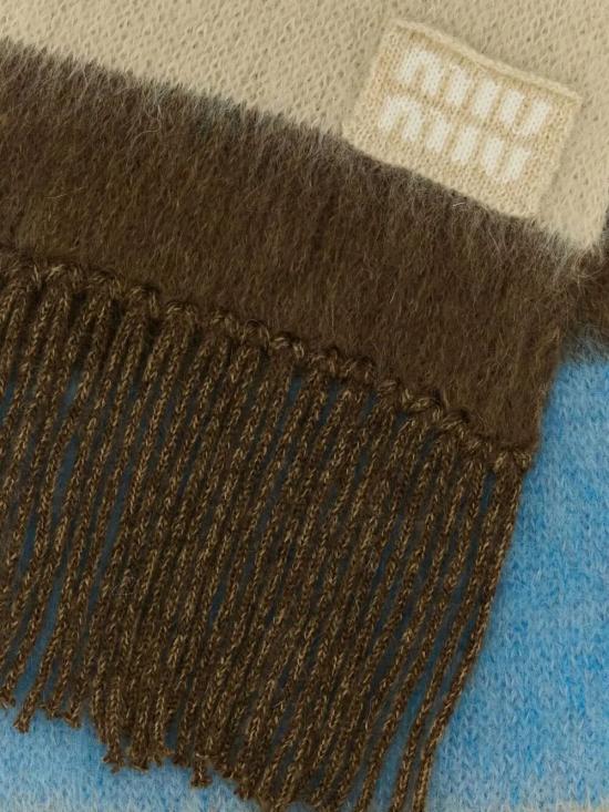 25FW 미우미우 머플러/스카프 5FS094 2CVD F04BD COGNAC BLU - MIU MIU