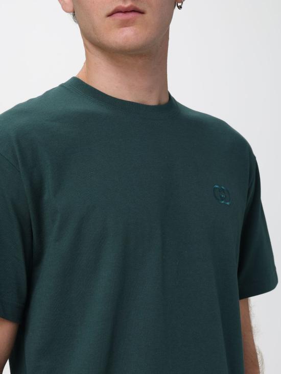 25FW 구찌 자수 코튼 저지 티셔츠 796395XJHKE 3348 Green - GUCCI