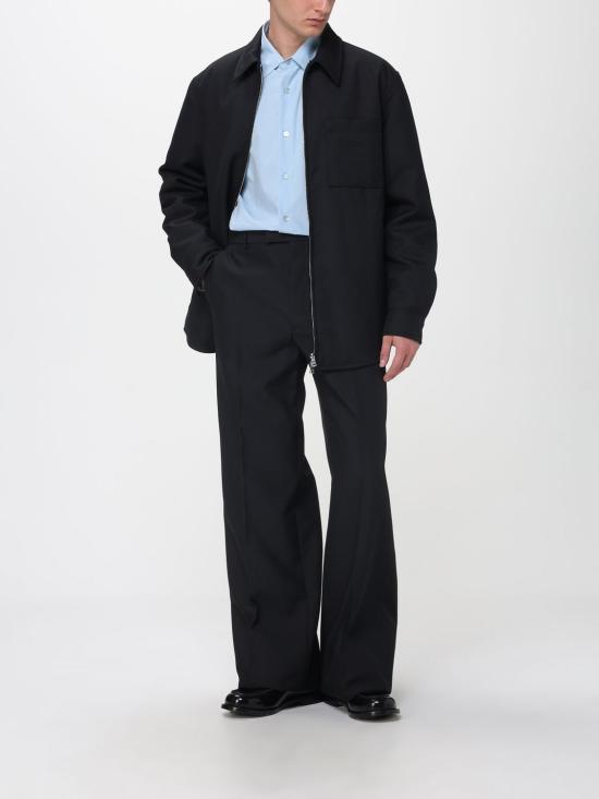 25FW 구찌 모노그램 큐프로 울 오버셔츠 827667ZAMII 1000 Black - GUCCI