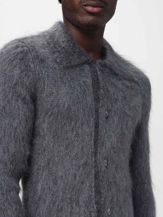 25FW 구찌 브러시드 울 모헤어 가디건 849729XKE7O 1087 Grey - GUCCI