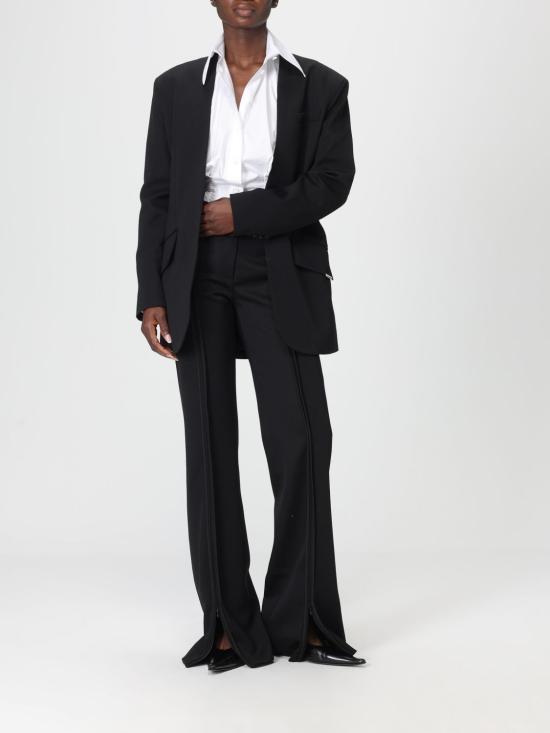 25FW 디 아티코 스트레이트 팬츠 251WCP00274WWW065AA 100 Black - THE ATTICO