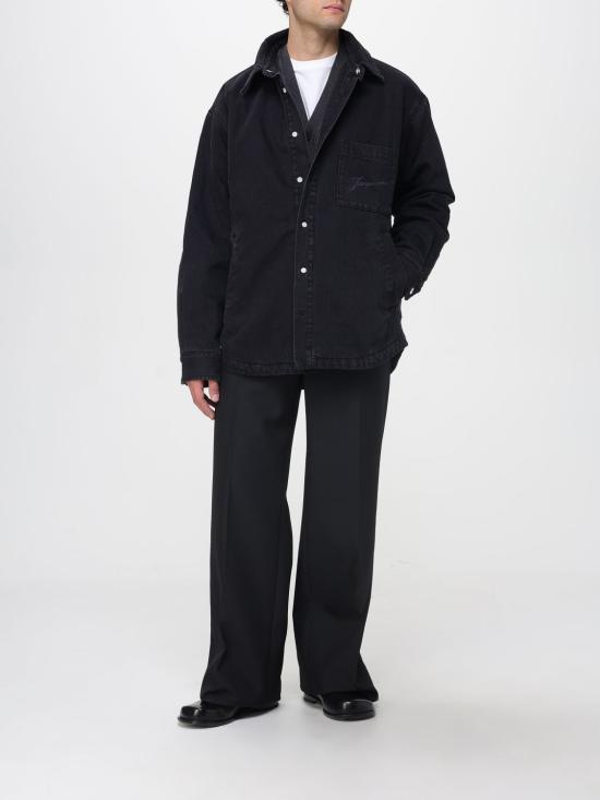 25FW 자크뮈스 긴팔 셔츠 OUM00115AD00019 990 Black - JACQUEMUS
