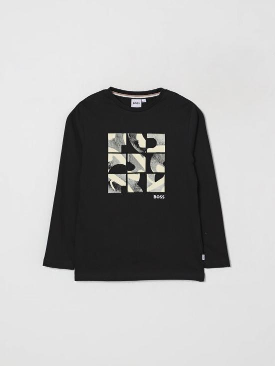 25FW [키즈] 보스 티셔츠 J52376 09B Black