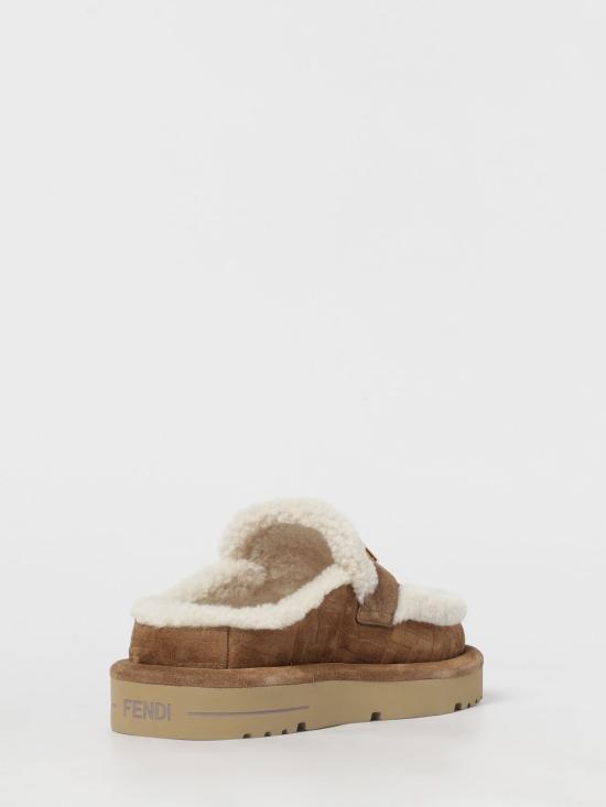 25FW 펜디 아프레 시크 FF 스웨이드 시어링 뮬 8R8777ASA1 F0C23 Tobacco - FENDI