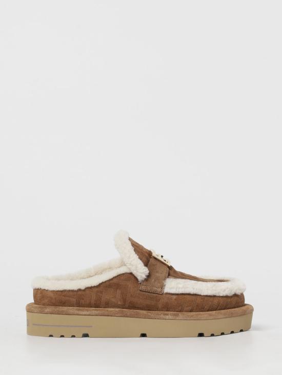 25FW 펜디 아프레 시크 FF 스웨이드 시어링 뮬 8R8777ASA1 F0C23 Tobacco