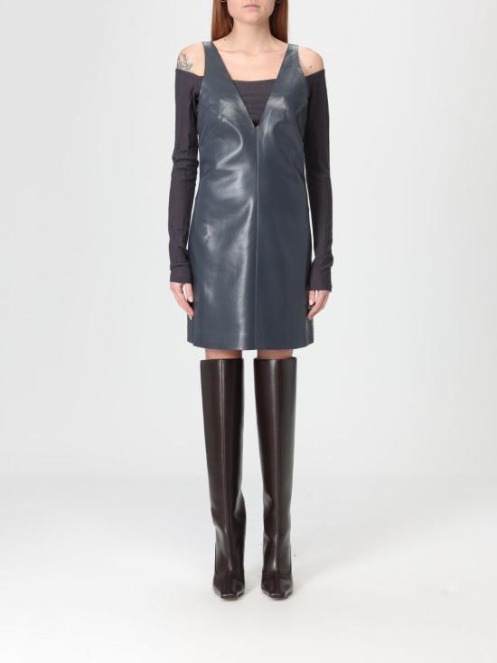 25FW 나누슈카 롱 원피스 NW25PFDR01155 STEEL BLUE GREY Blue