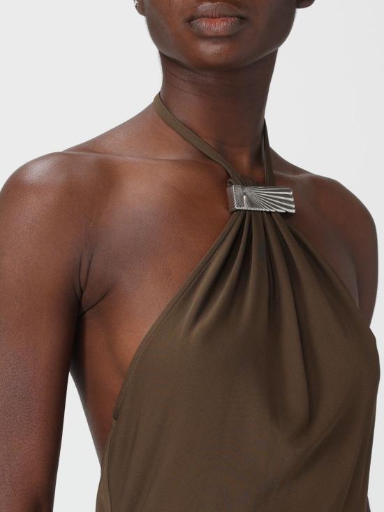 25FW 디 아티코 롱 원피스 251WCW00247VVV105AA 081 Military - THE ATTICO