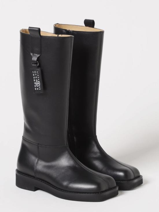 25FW [키즈] MM6 메종마르지엘라 슈즈 81022 01 Black - MM6 MAISON MARGIELA