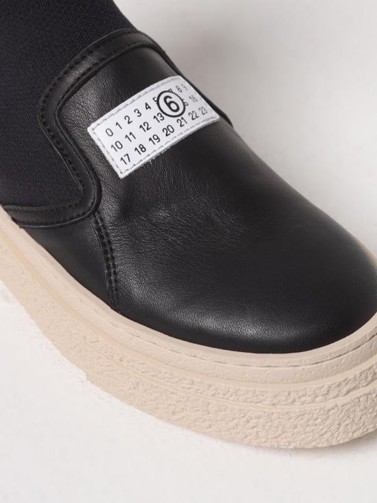 25FW [키즈] MM6 메종마르지엘라 스니커즈 81001 01 Black - MM6 MAISON MARGIELA