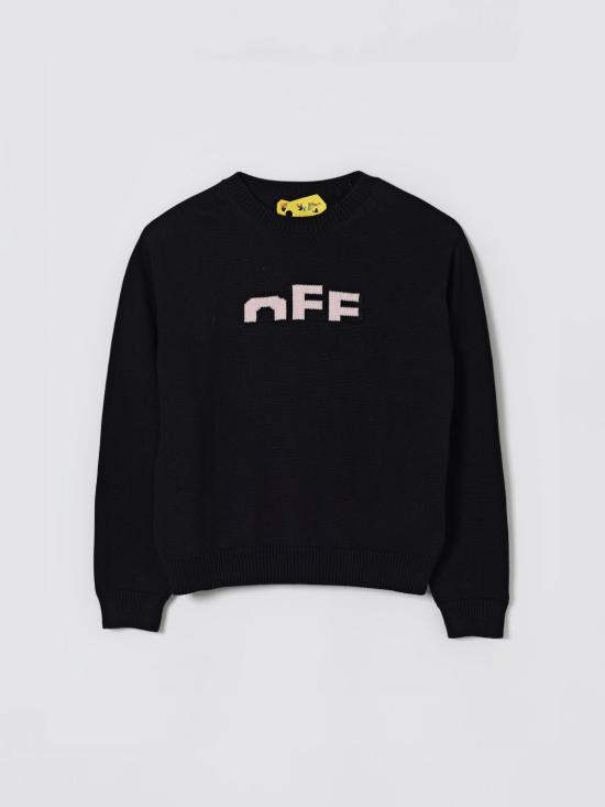 25FW [키즈] 오프화이트 풀오버 OGHE002F25KNI001 103C Black