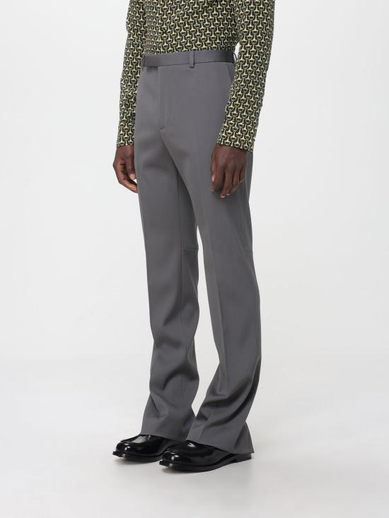 25FW 구찌 헤비 울 새틴 팬츠 헤비 울 새틴  850333Z7AYB 1085 Grey - GUCCI