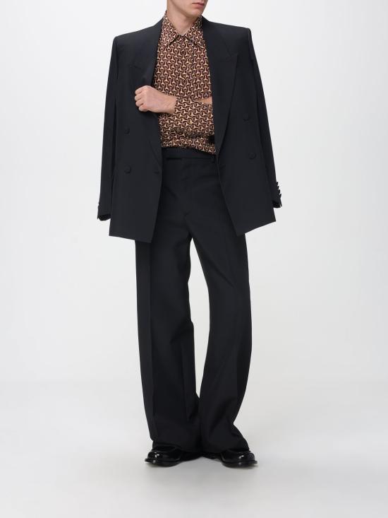 25FW 구찌 크레이프 드 씬 실크 셔츠 847034ZAT4Z 6018 Red - GUCCI