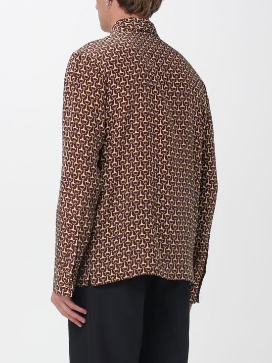 25FW 구찌 크레이프 드 씬 실크 셔츠 847034ZAT4Z 6018 Red - GUCCI