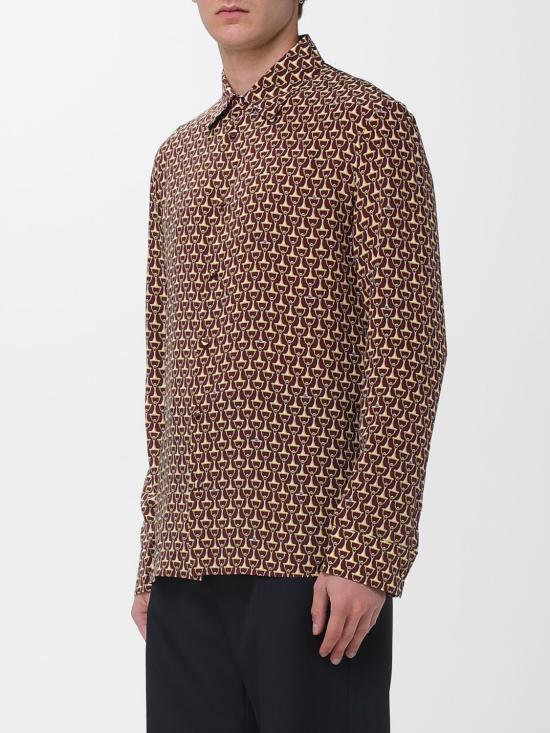 25FW 구찌 크레이프 드 씬 실크 셔츠 847034ZAT4Z 6018 Red - GUCCI