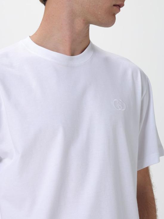 25FW 구찌 자수 코튼 저지 티셔츠 796395XJHKE 9692 White - GUCCI