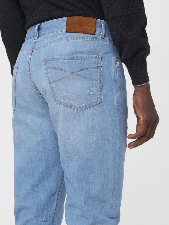 25FW 브루넬로 쿠치넬리 데님 팬츠 ME645X2340 C1470 Blue - BRUNELLO CUCINELLI