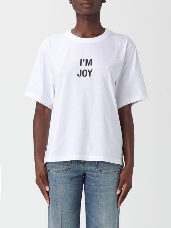 25FW 빅토리아 베컴 반팔 티셔츠 1425JTS007015A 9591 White