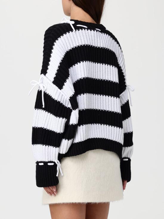 25FW 쉬나 스웨터 25FWKANNELLAFF25003 BLACK STRIPES White - SSHEENA