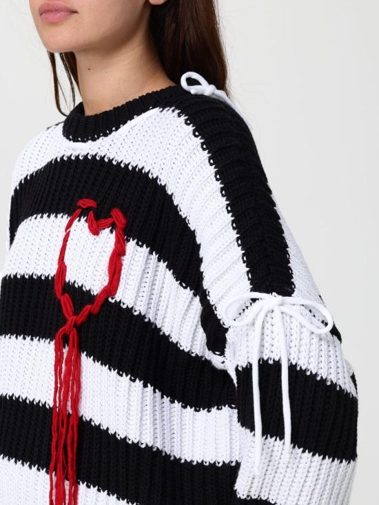 25FW 쉬나 스웨터 25FWKANNELLAFF25003 BLACK STRIPES White - SSHEENA