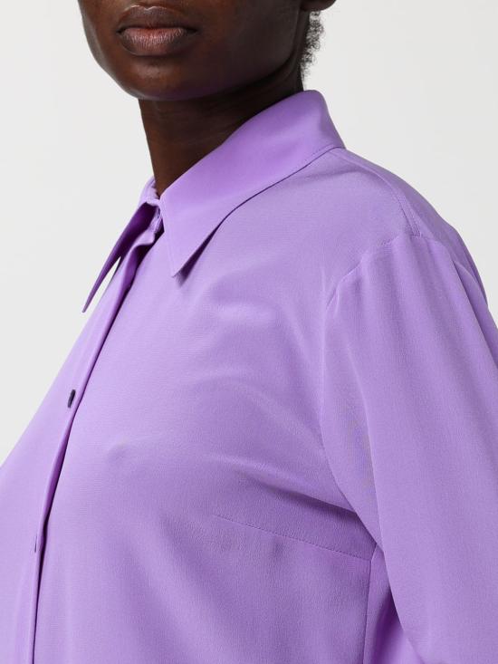 25FW 구찌 실크 크레이프 드 씬 셔츠 853004Z7AXX 5007 Violet - GUCCI