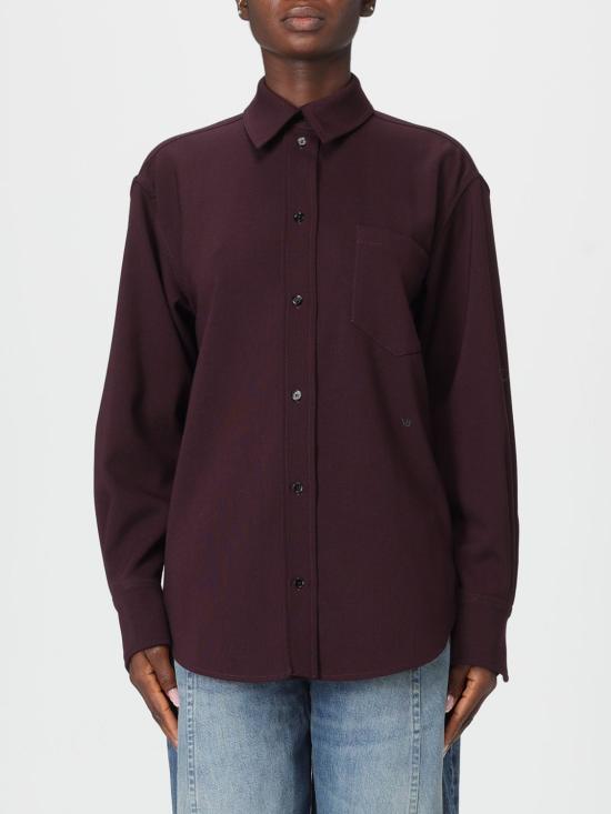 25FW 빅토리아 베컴 셔츠 1425WSH005278H DEEP MAHOGANY Brown