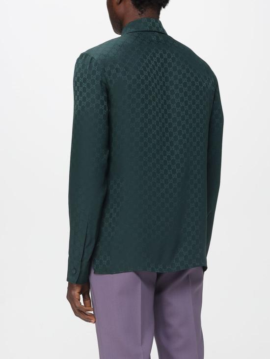 25FW 구찌 실크 자카드 쇼츠 847034ZATF9 3514 Green - GUCCI