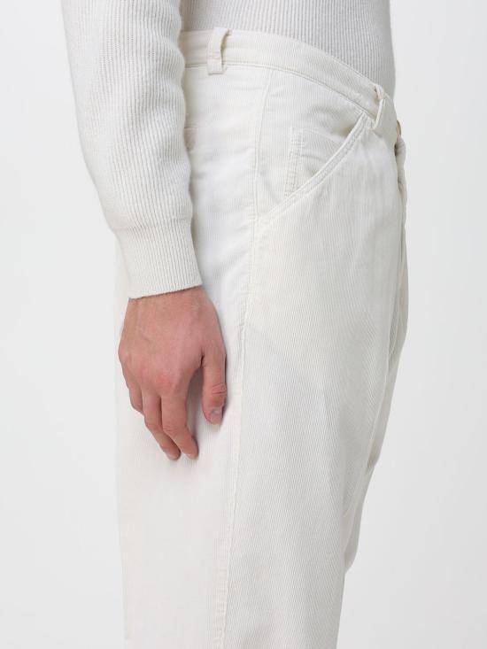 25FW 브루넬로 쿠치넬리 스트레이트 팬츠 M279UH0660 C6007 White - BRUNELLO CUCINELLI