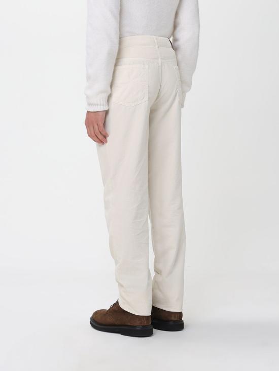 25FW 브루넬로 쿠치넬리 스트레이트 팬츠 Y279DI1780 C5797 White - BRUNELLO CUCINELLI