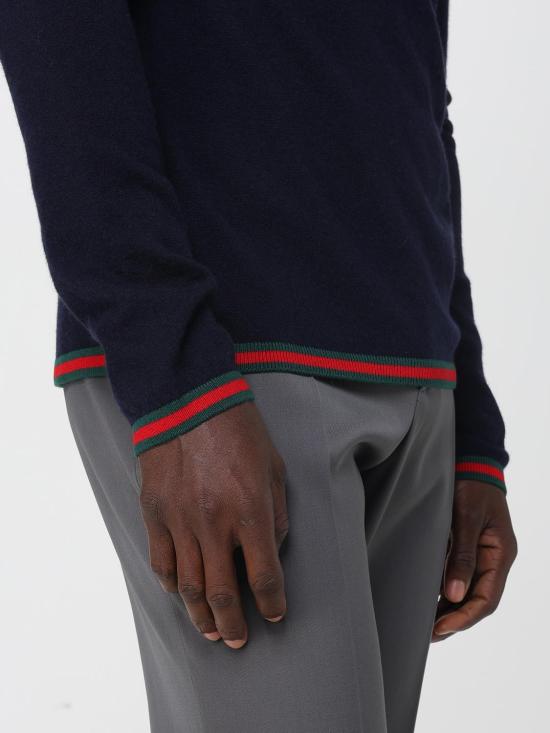 25FW 구찌 파인 소프트 캐시미어 터틀넥 850166XKE04 4795 Blue - GUCCI