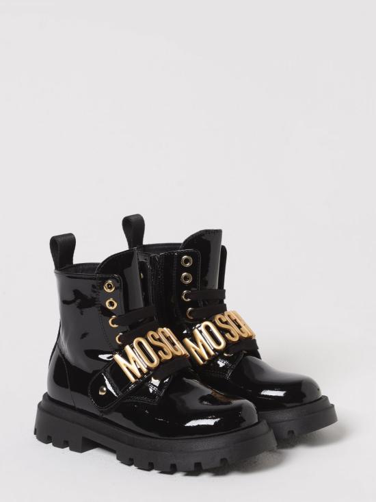 25FW [키즈] 모스키노 슈즈 81979 01 Black - MOSCHINO